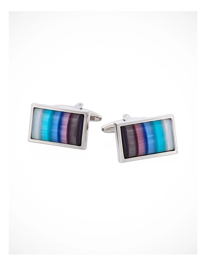 Multi Coloured Cats Eye Cufflinks image 1