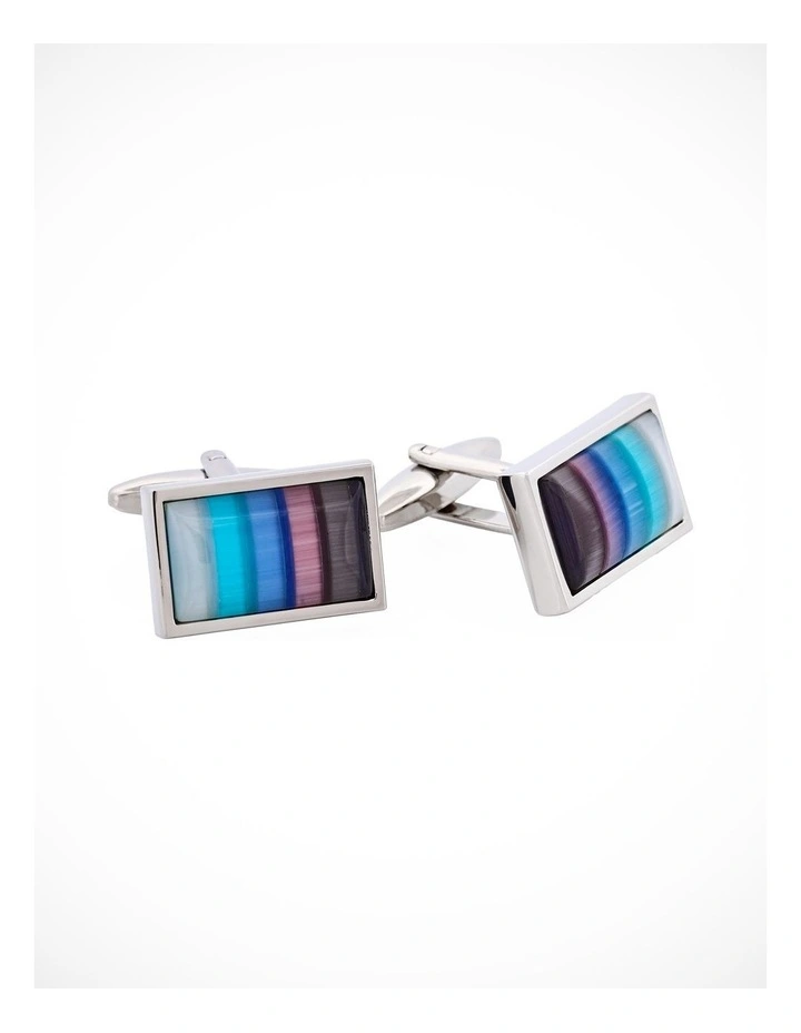 Multi Coloured Cats Eye Cufflinks image 2