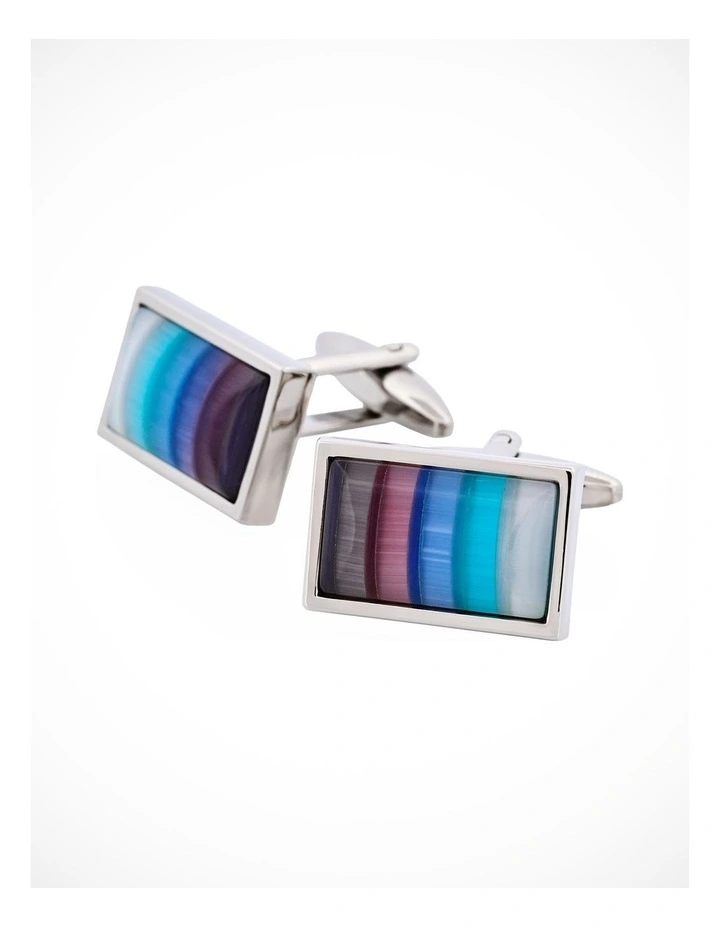Multi Coloured Cats Eye Cufflinks image 3