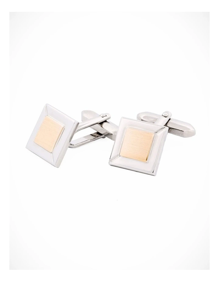 Rhodium Gold Plated Cufflinks image 1