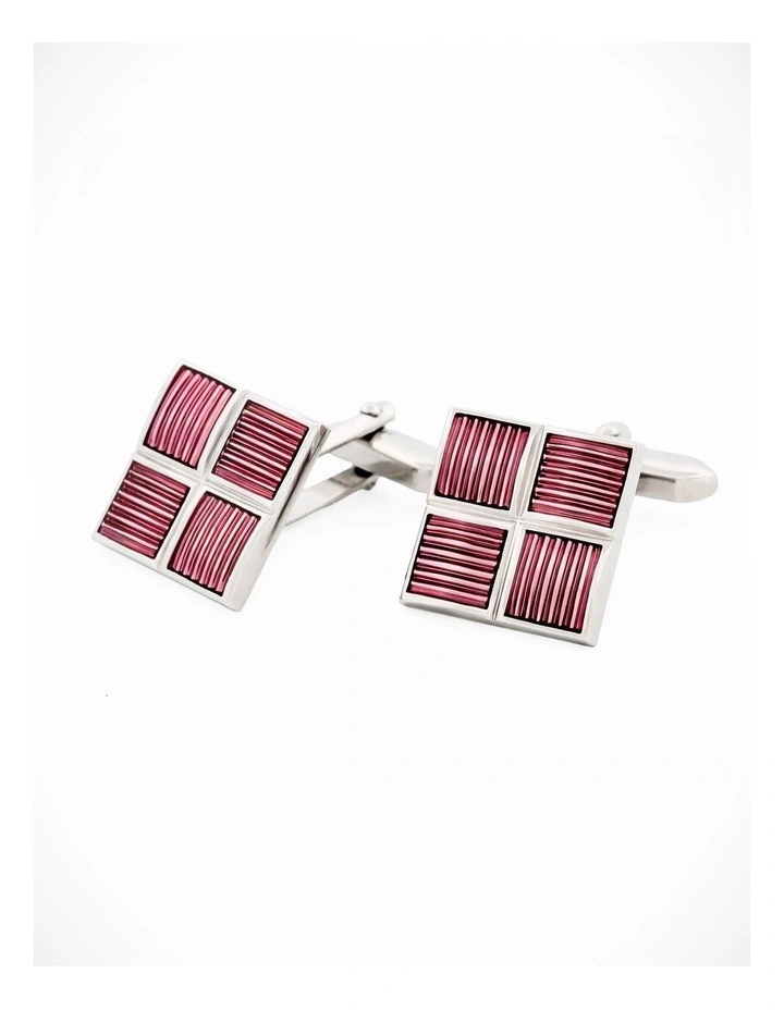Pink Enamel Cufflinks image 2