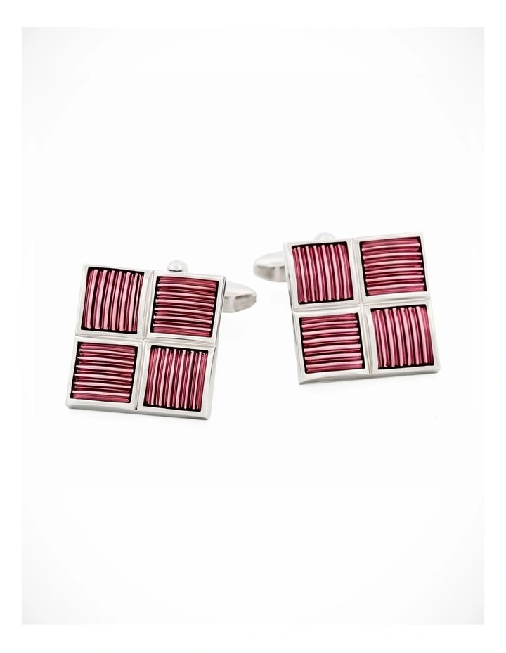 Pink Enamel Cufflinks image 3