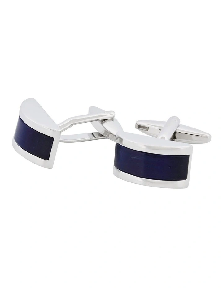 Dark Blue Cats Eye Cufflinks image 1