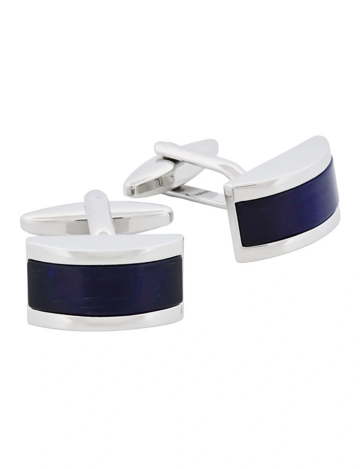 Dark Blue Cats Eye Cufflinks image 2