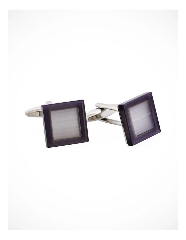 Black & White Cats Eye Cufflinks image 2