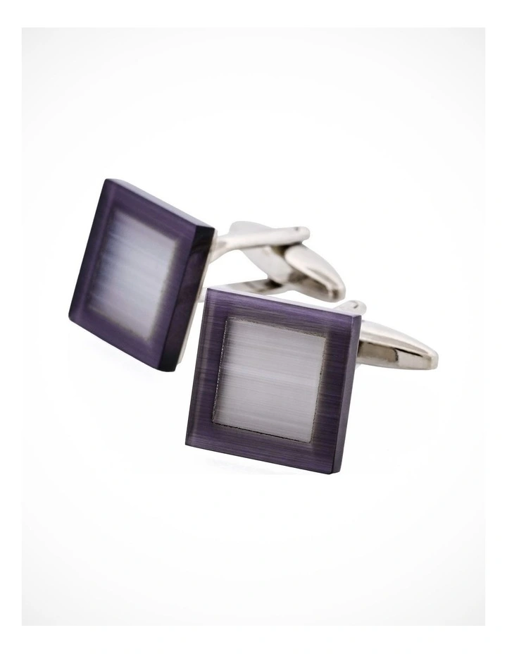 Black & White Cats Eye Cufflinks image 3