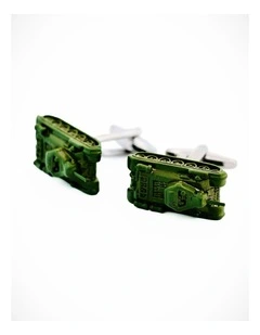 Green Army Tank Cufflinks