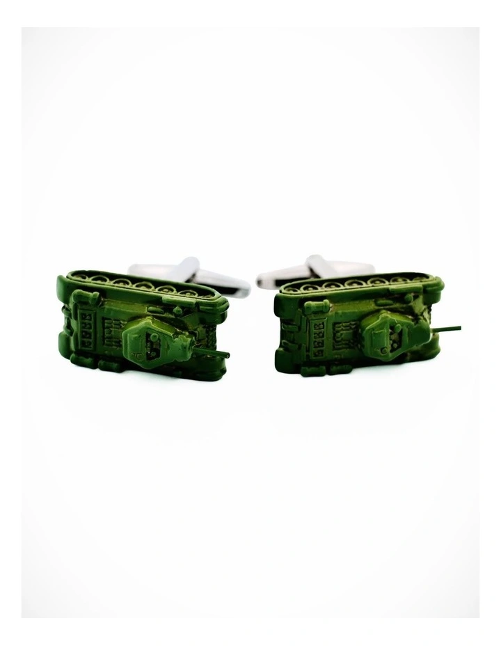 Green Army Tank Cufflinks image 3