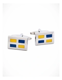 Gold/Blue enamel Cufflinks