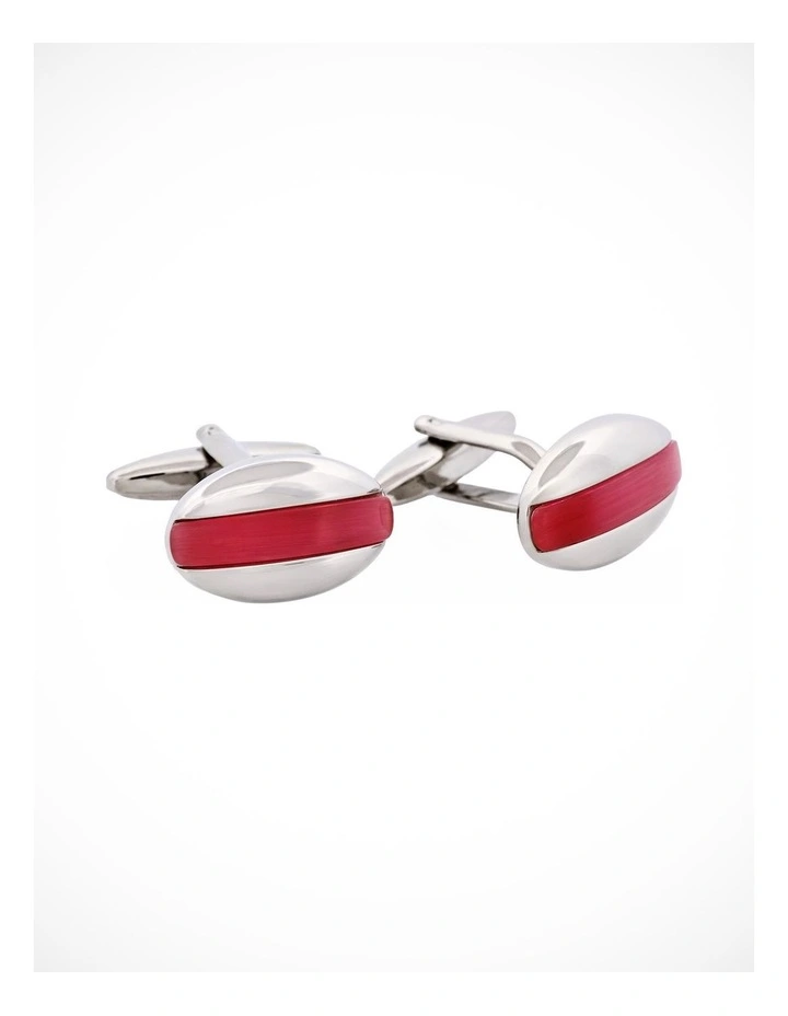 Pink Cats Eye Oval Cufflinks image 2