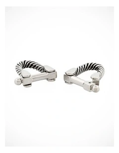 Antique Rhodium Wrap Around Cufflinks