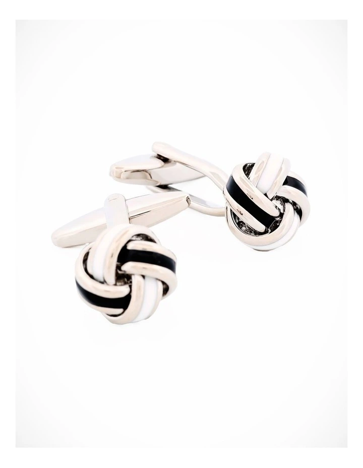 Black & White Knot Cufflinks image 1