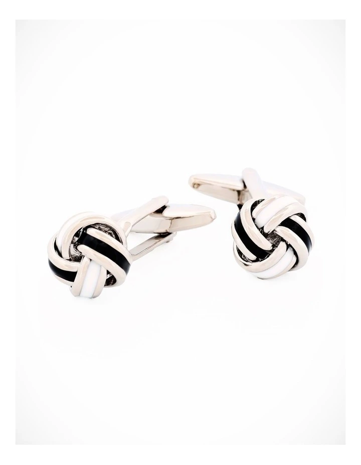 Black & White Knot Cufflinks image 2
