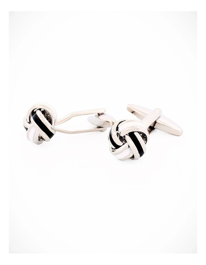Black & White Knot Cufflinks image 3