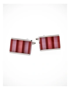 Pink & Purple Striped Cats Eye Cufflinks
