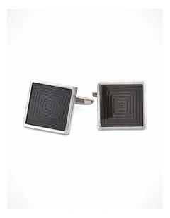 Charcoal Enamel Cufflinks