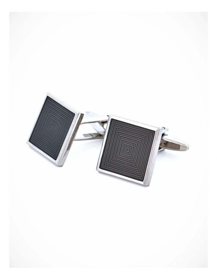 Charcoal Enamel Cufflinks image 3