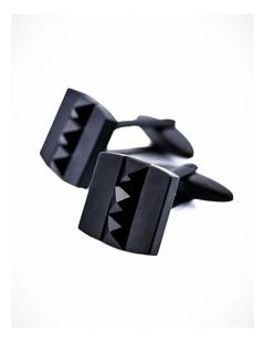 Stainless Steel Ion Plated Black Cufflinks