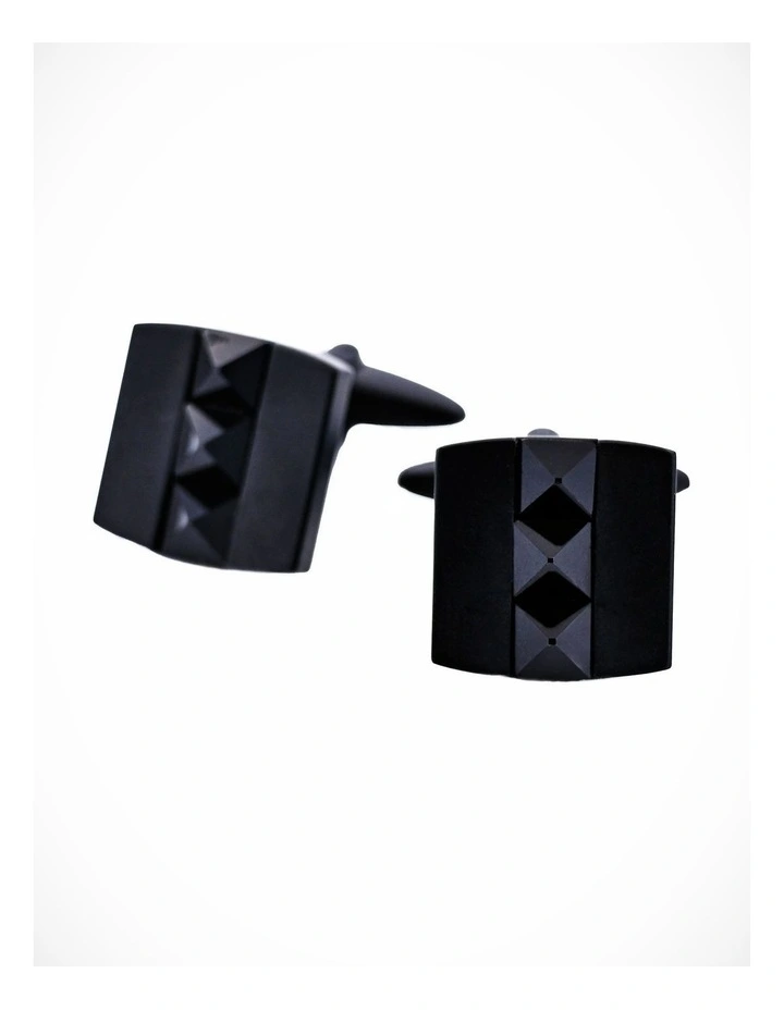 Stainless Steel Ion Plated Black Cufflinks image 2