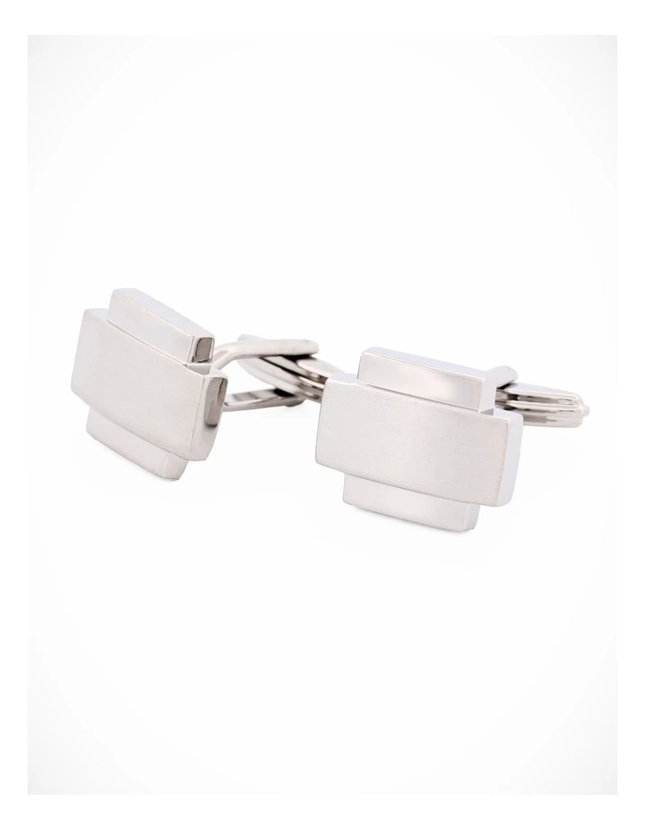 Rhodium Plated Cufflinks image 1