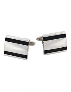 Stainless Steel & Onyx Cufflinks