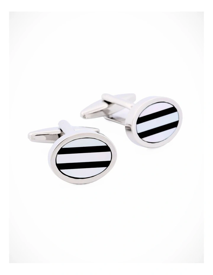 Mother Of Pearl Onyx Cufflinks image 2