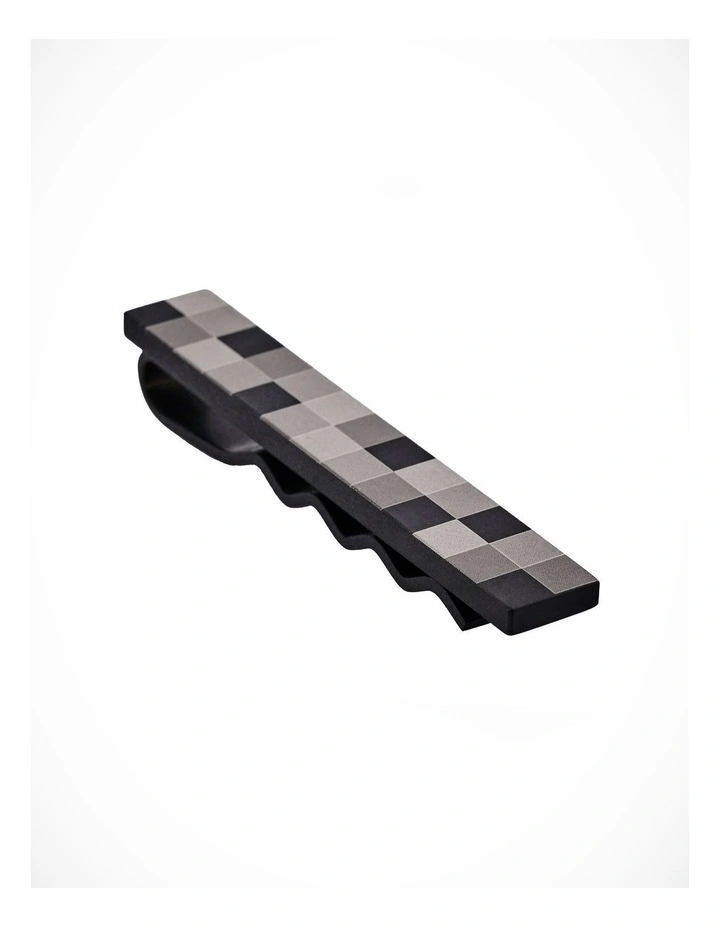 Stainless Steel Colour Gradiant Check Tie Slide image 2