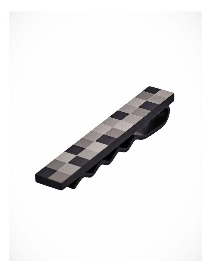 Stainless Steel Colour Gradiant Check Tie Slide image 3