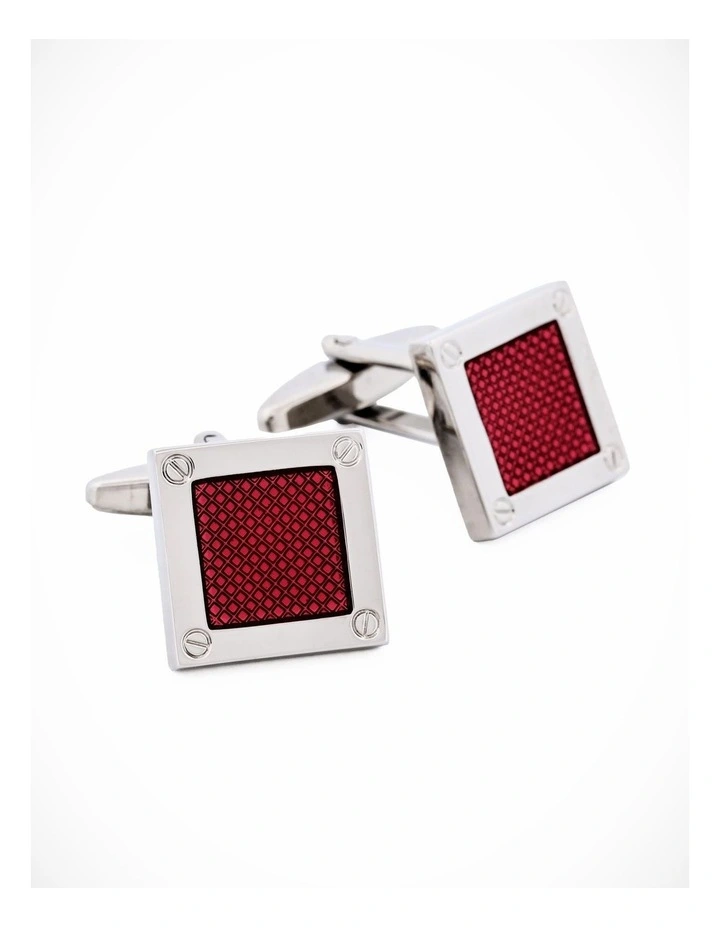 Pink enamel Cufflinks image 1