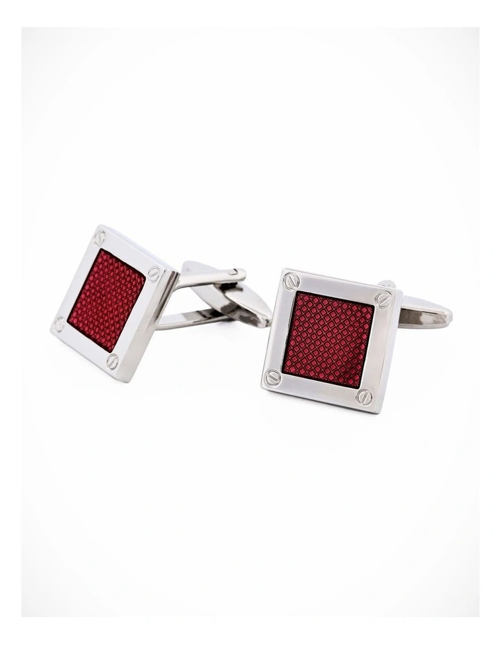 Pink enamel Cufflinks image 2