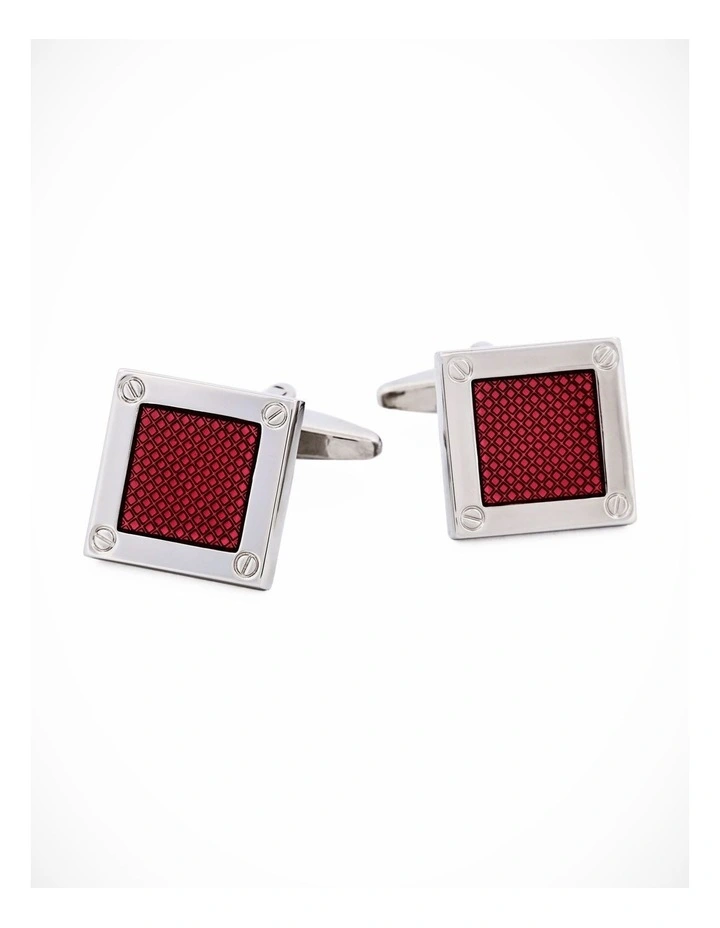 Pink enamel Cufflinks image 3