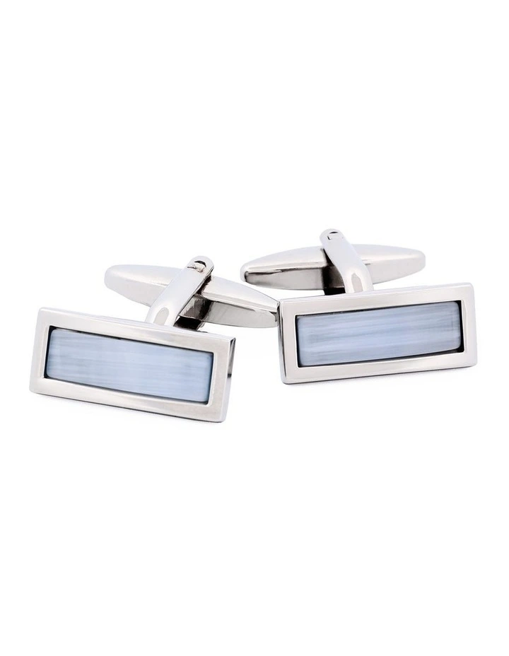 Light Grey Cat's eye Cufflinks image 1
