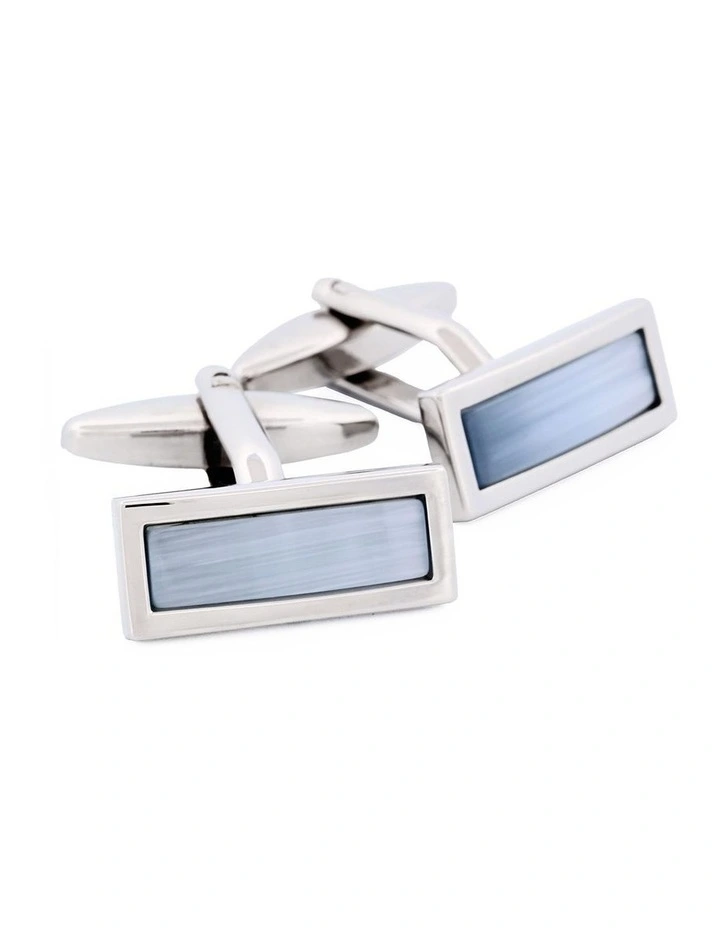 Light Grey Cat's eye Cufflinks image 2