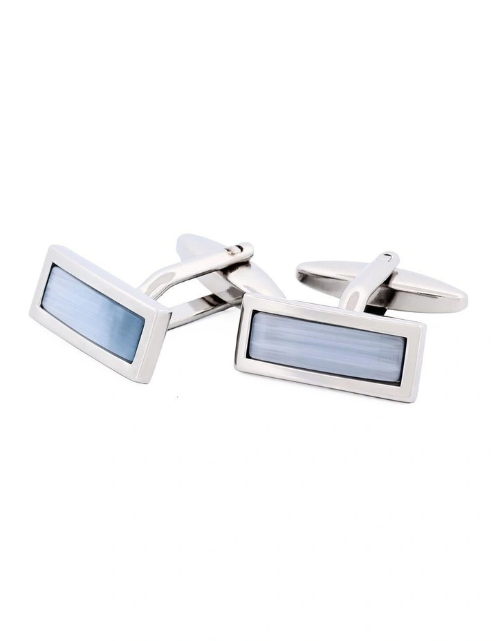 Light Grey Cat's eye Cufflinks image 3