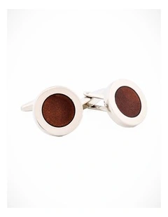 Brown Enamel Cufflinks