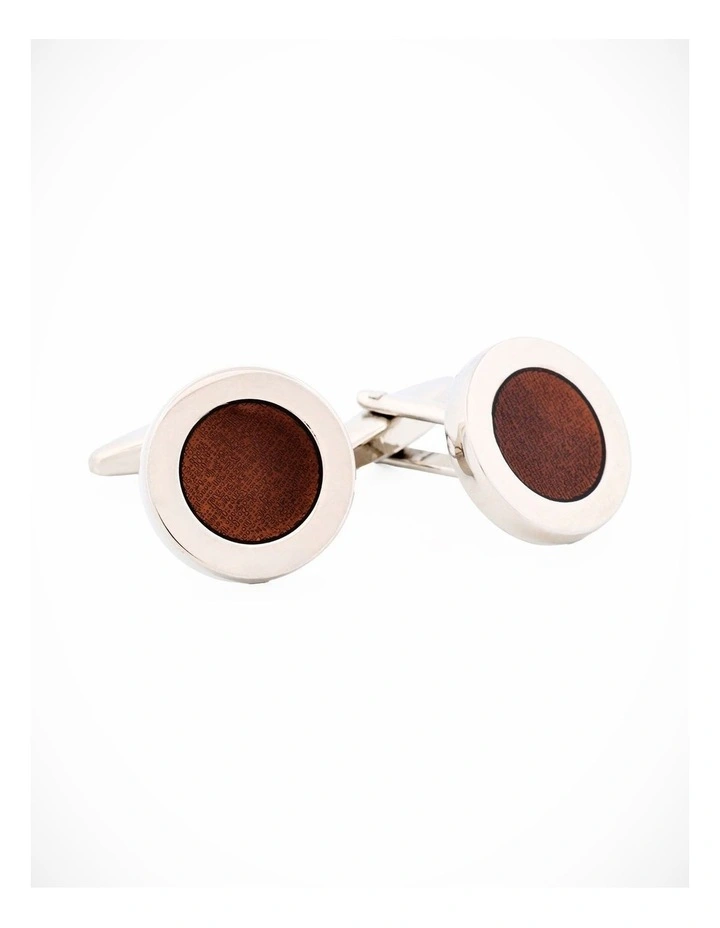 Brown Enamel Cufflinks image 1