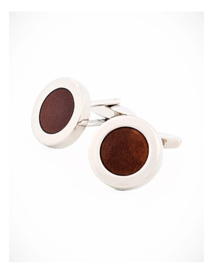 Brown Enamel Cufflinks image 2
