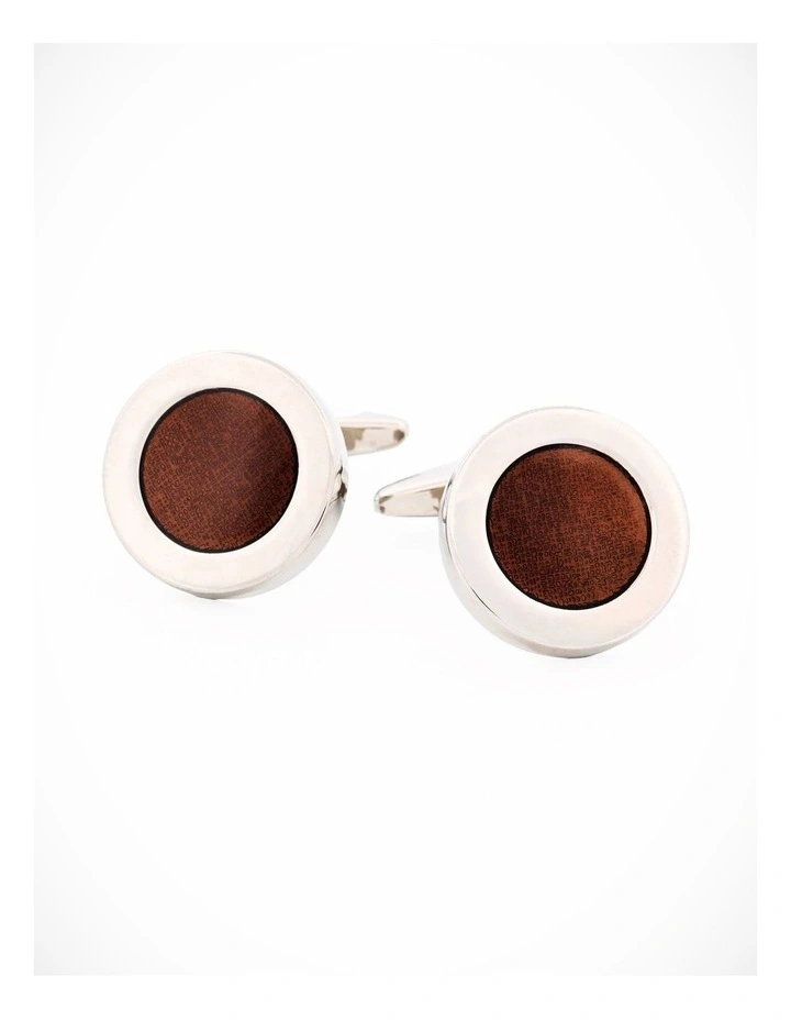 Brown Enamel Cufflinks image 3