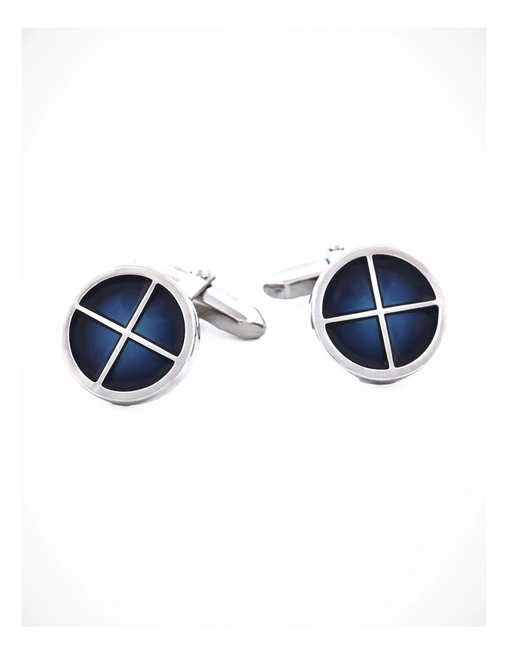 Blue Glass Enamel Cufflinks image 2