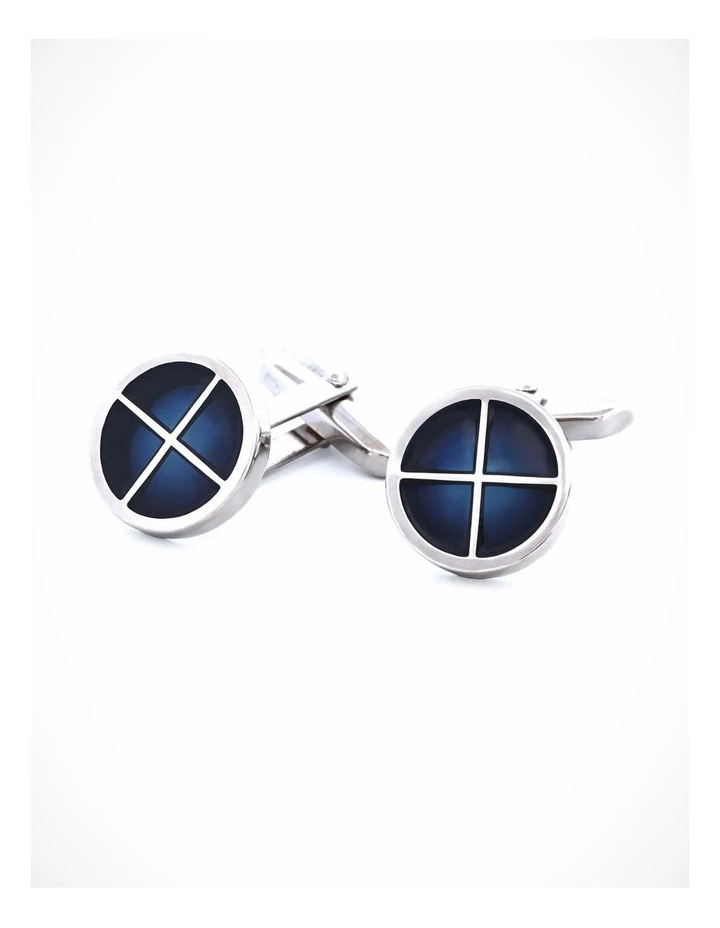 Blue Glass Enamel Cufflinks image 3