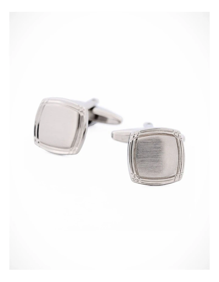 Rhodium Plated Cufflinks image 1