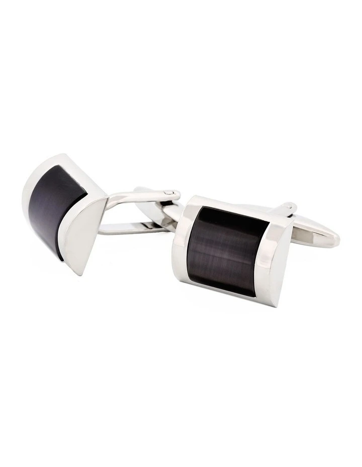 Charcoal Cat's Eye Cufflinks image 3