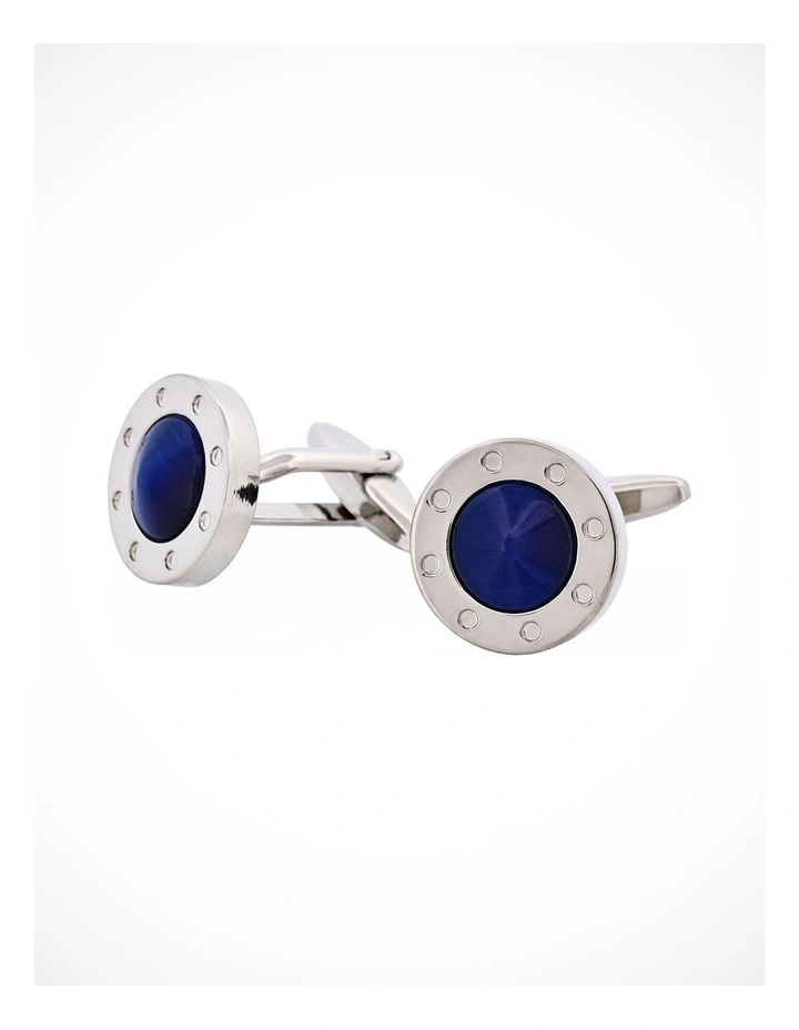 Dark Blue Cats Eye Cufflinks image 2