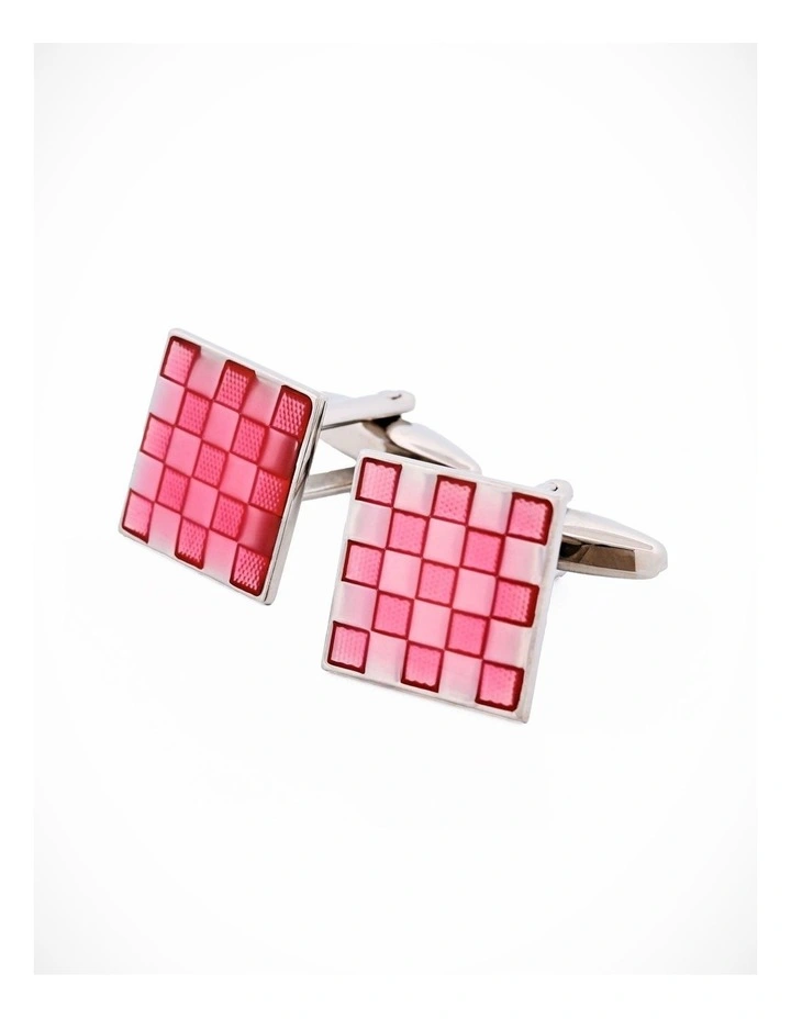 Pink Enamel Cufflinks image 2