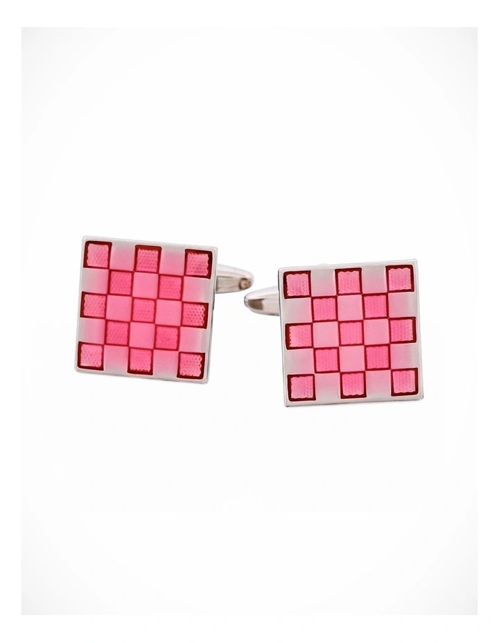 Pink Enamel Cufflinks image 3