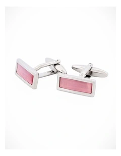 Pink Cat's Eye Cufflinks