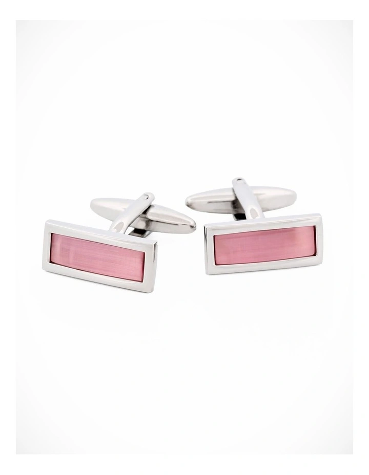 Pink Cat's Eye Cufflinks image 2