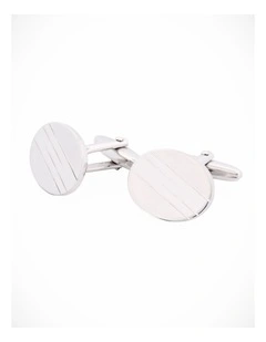 Rhodium Diamonte Cufflinks