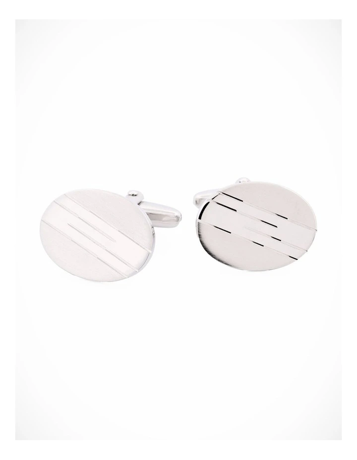 Rhodium Diamonte Cufflinks image 3