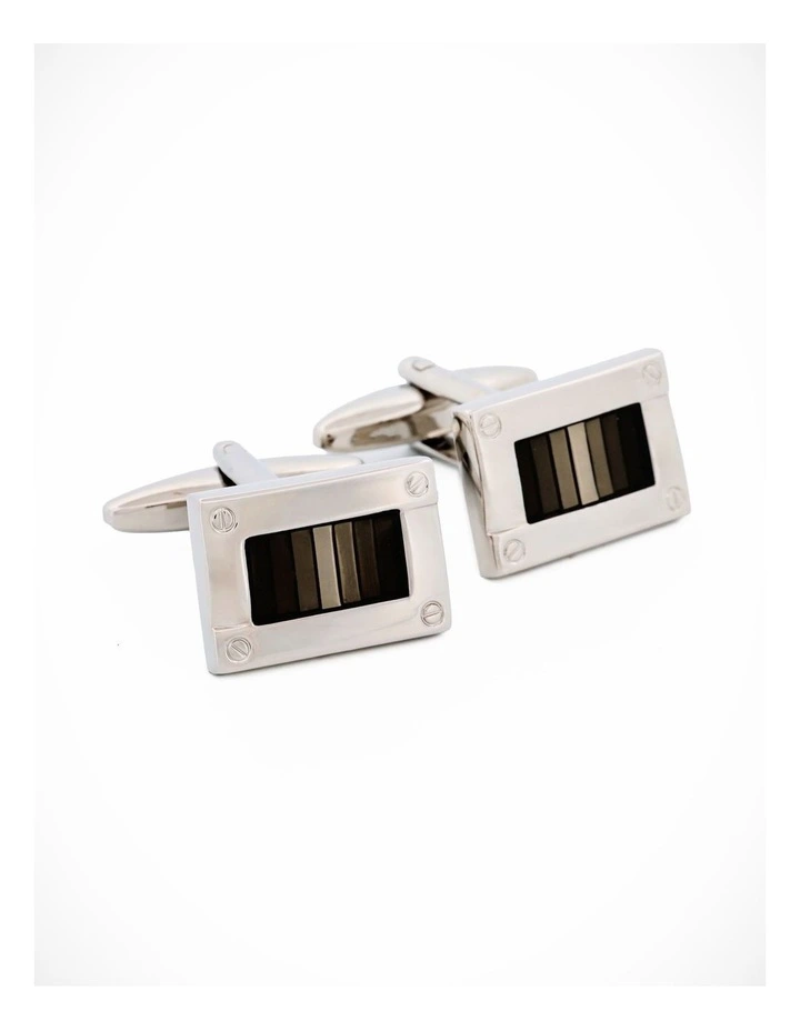 Rhodium Black Cufflinks image 1